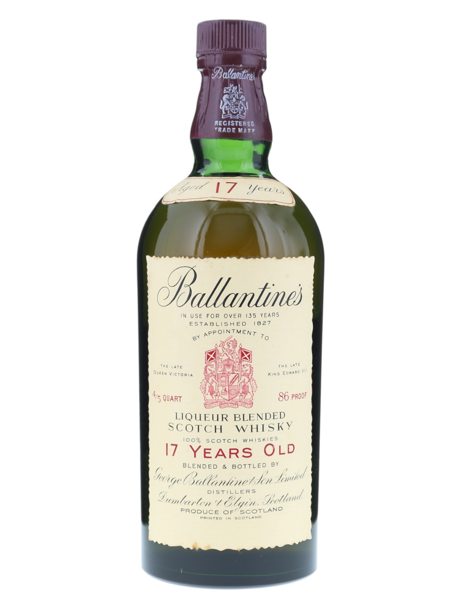 Ballantine's 17 Years 1950s 4/5 QUART / 86 US Proof - Kabukiwhisky Buy  Japanese whisky