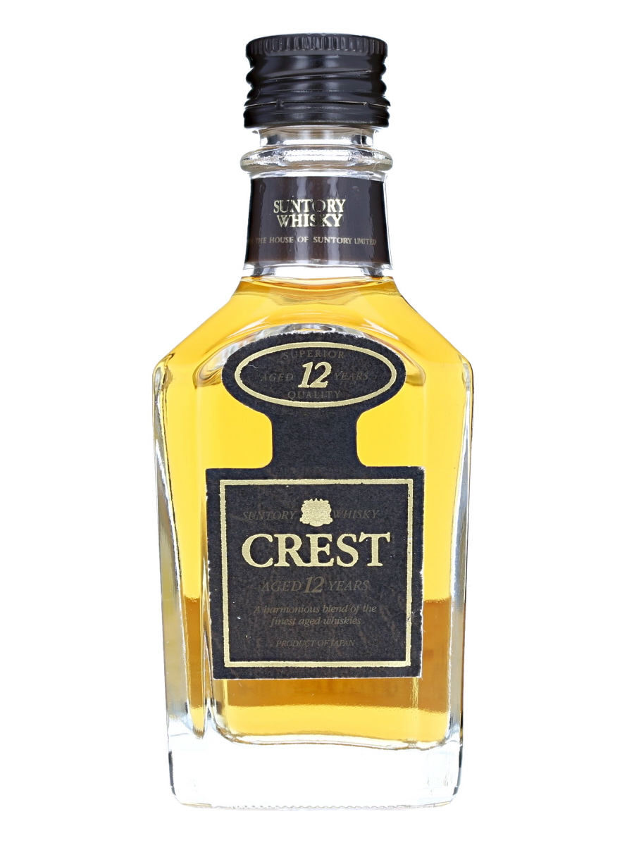 Suntory Crest Blended Whisky 12 Years Square Bottle Miniature Bottle 5cl /  43% - Kabukiwhisky Buy Japanese whisky